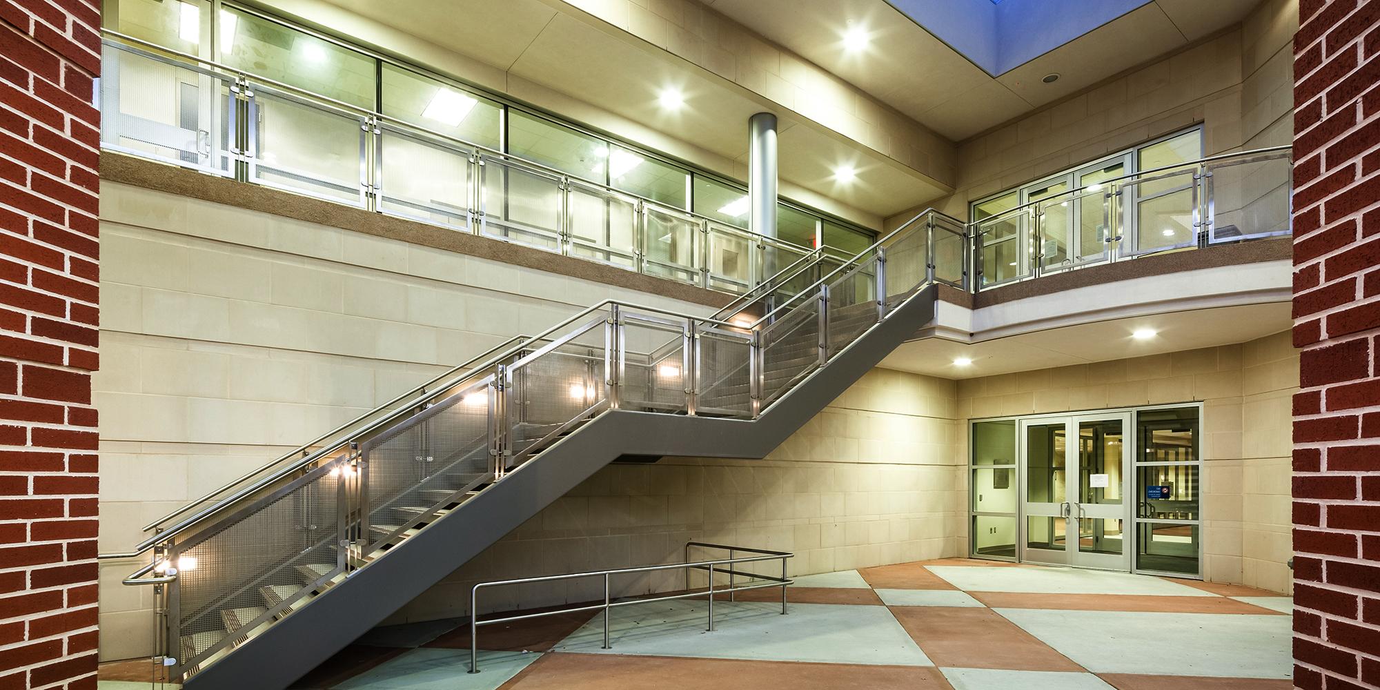 Atrium inside San Jacinto College Central Building